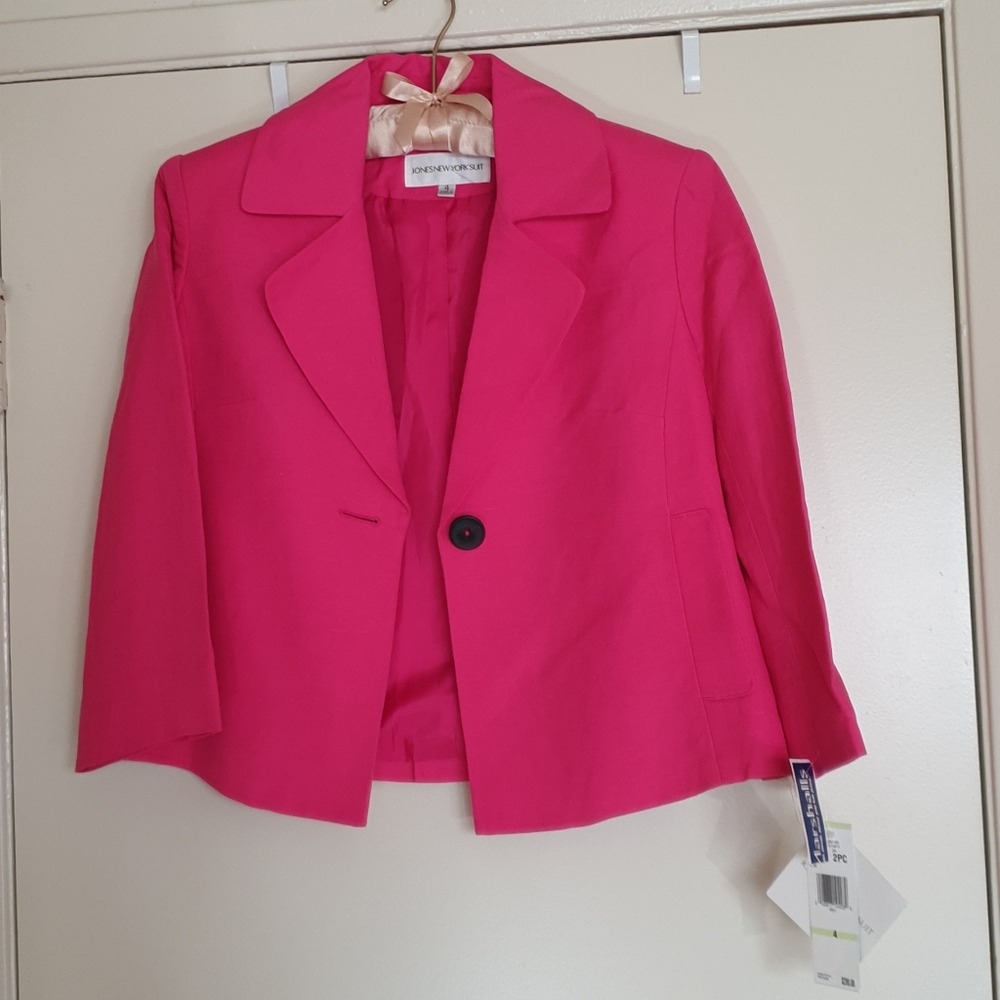 Jones of NY swing  jacket sz 4 hot pink